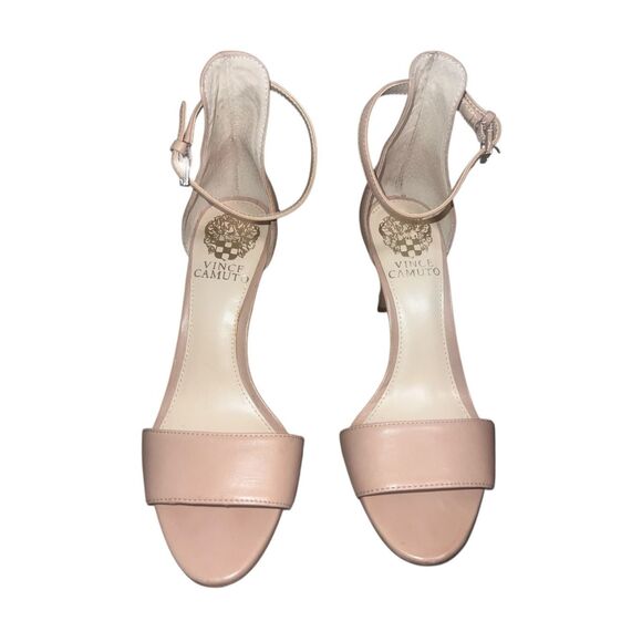 ✨Vince Camuto Court Nude Strappy Leather Sz 6 Heels✨ - Picture 10 of 16